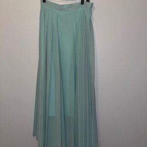 MINT CHIFFON MAXI SKIRT